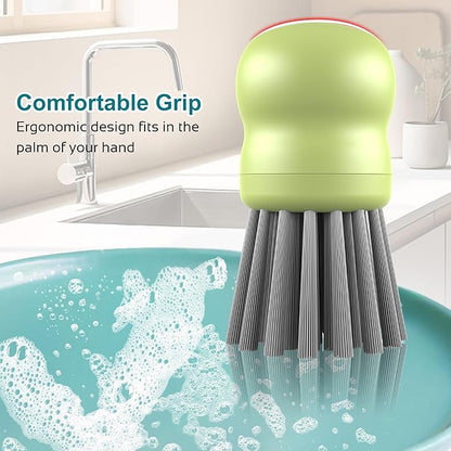 Mini Dish Brush for Cleaning Chicken Shredder, Palm Brush Dish Scrubber