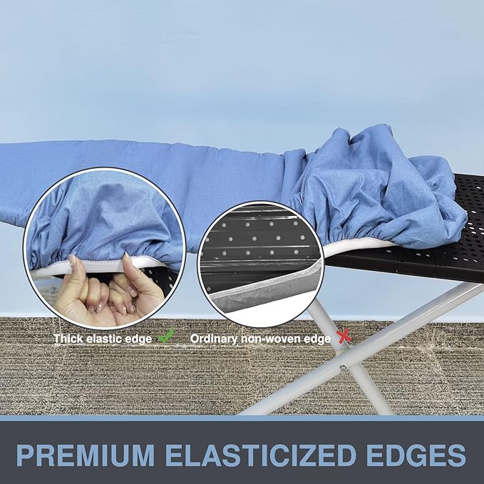 Ironing Board Cover and Pad, Thick Padding, Elastic Edge, Silicone Coated