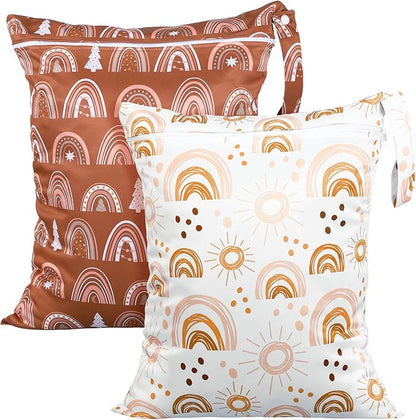 Shappy 2 Pcs Large Travel Laundry Bag Washable Waterproof Wet Dry Large Dirty