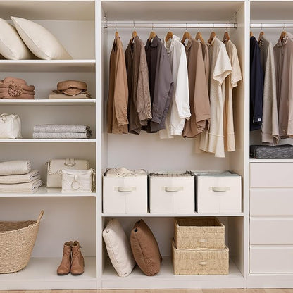 StorageWorks Fabric Closet Organizers and Storage Bin, Foldable Shelf Baskets