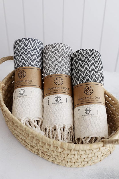 Madamelique Exclusive Hand Towels Set of 2-18 x 40 Inches
