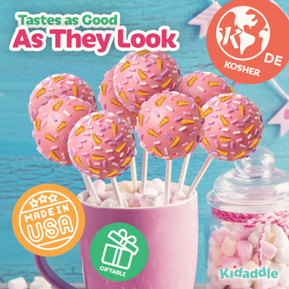 Kidaddle DIY Cake Pop Kit – Unicorn | Baking Kit with Premeasured Ingredients, Decorating Supplies | Made in USA | Certified Kosher | Christmas Gift