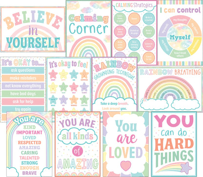 Teacher Created Resources Pastel Pop Calming Strategies Educational Poster Pack (TCR8439)
