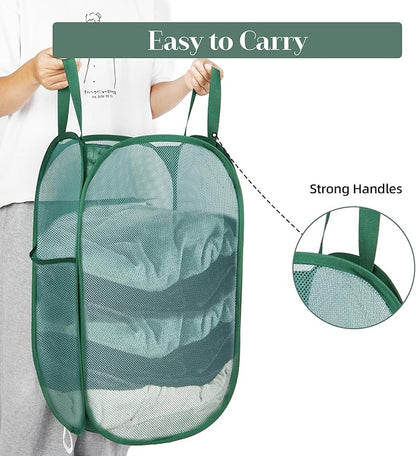 Durable Collapsible Laundry Baskets, Tear-resistant Pop Up Hamper