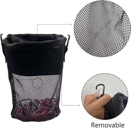Mesh Clothespin Bag with Drawstring, Hanging Laundry Pin Storage Organizer