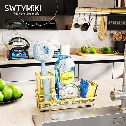 SWTYMIKI Sink Caddy Kitchen Sink Organizer