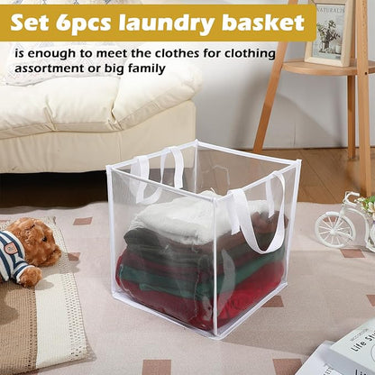 Zopeal 6 Pack Popup Laundry Hamper 13 Inch Collapsible Laundry Baskets