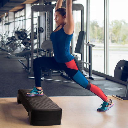 BalanceFrom Aerobic Step Platform Trainer with Adjustable 3-Level Risers, 400 Pound Weight Capacity – Non-Slip Exercise Stepper for Cardio, Strength, and Fitness Workouts at Home or Gym