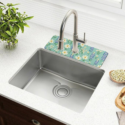 Kitchen Sink Splash Guard 2 PCS 14.7 Inch Sink Faucet Mat Splash Guard
