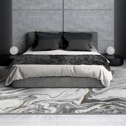 LUXE WEAVERS Marble Abstract Pattern Gray 5x7 Area Rug