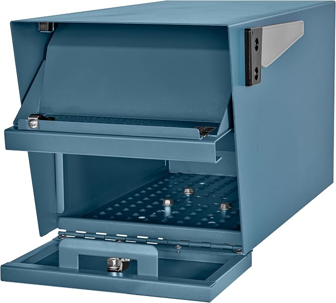 Mail Boss 7584 Mail Manager Curbside Locking Security Mailbox, Century Blue