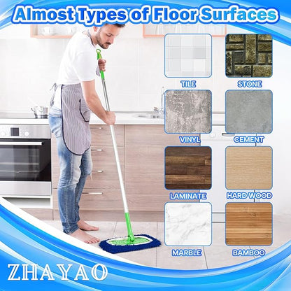 Coral Fleece Mop Pads, Reusable Wet/Dry Compatible