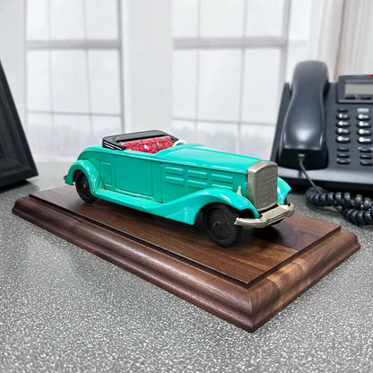 Plymor Solid Walnut Rectangular Wood Display Base with Ogee Edge, 10.75" W x 6.125" D x 0.75" H