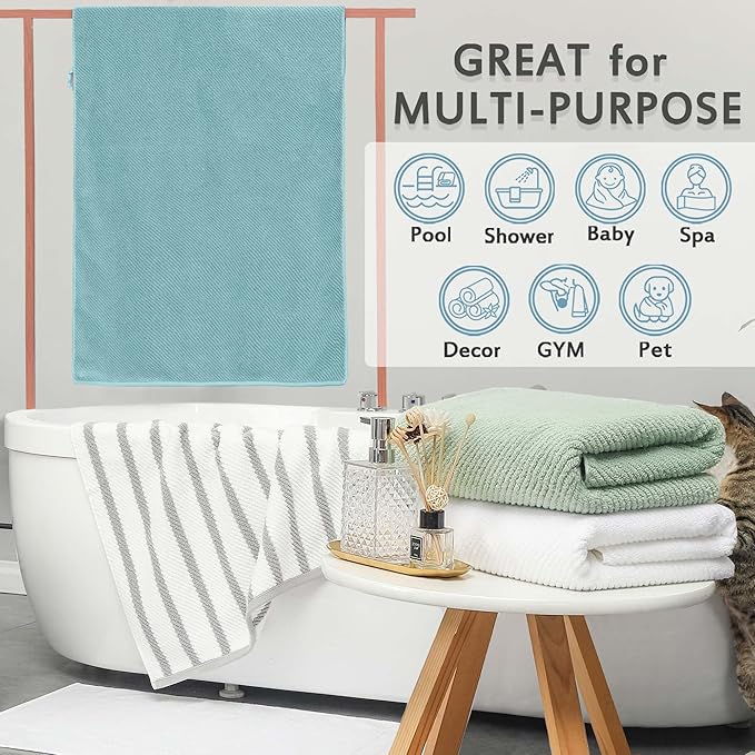 VOOVA & MOVAS Green Bath Towels