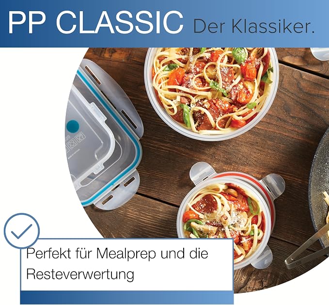 LOCK & LOCK Easy Essentials Food Storage lids/Airtight containers, BPA Free, Rectangle-37 oz-for Pasta, Clear