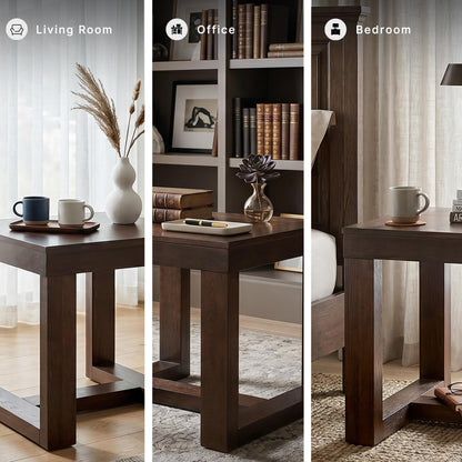 Signature Design by Ashley Watson Classic Oversized Square End Table, Dark Brown