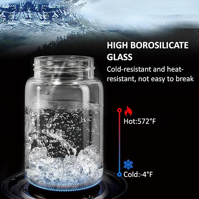 26 oz/850 ml Clear Glass Storage Canister with Airtight Wooden Lid, Small Overnight Oats Containers, Cute Decorative Salad Jar for Snacks Yogurt Spice Sugar Cereal Fruit Coffee Tea -4 Pack