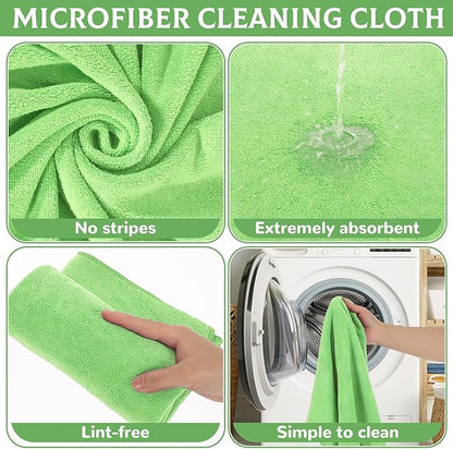 6 Pcs Extra Large Microfiber Cleaning Cloth Reusable Microfiber Towels Thick
