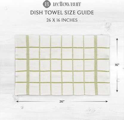 100% Cotton Terry Dish Towels, 4 pack16 x26 Inches, Super Soft and Absorbent