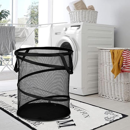 BATTOO Mesh Collapsible Laundry Baskets, Foldable Pop Up Laundry Hamper