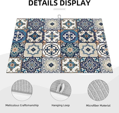2Pcs Dish Drying Mats Faucet Mats Sets Large Size Coffee Mats Sink Faucet Mat