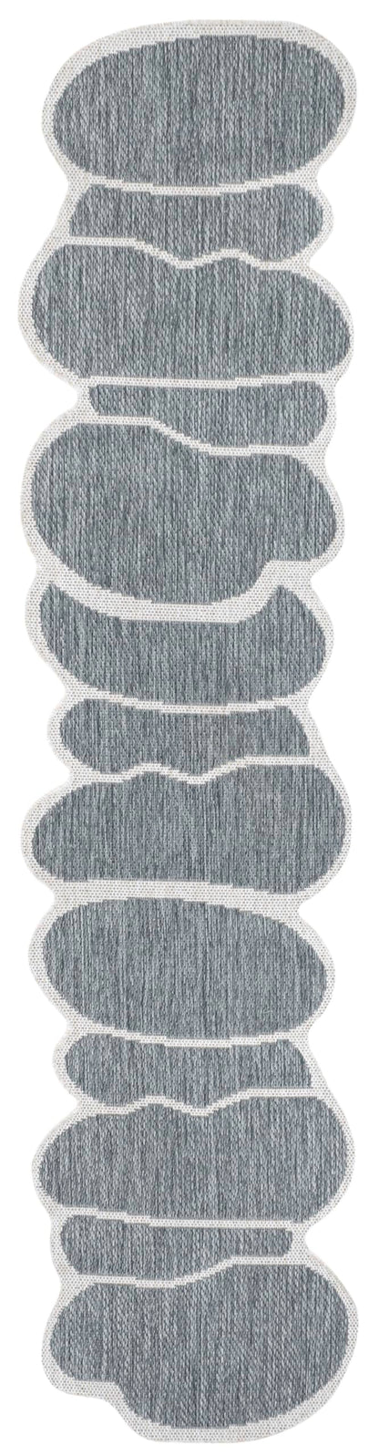 JONATHAN Y Rustic Abstract Indoor Outdoor Runner Rug 2X8 Blue/Cream, Jasper Modern for Backyard, Patio, Porch, Easy-Cleaning, High Traffic, Pet-Friendly, Non-Shedding (SHP101C-28)