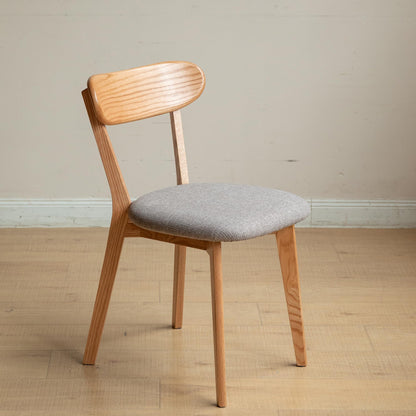 KEIKI Wooden Dining Chairs, 100% Solid Oak Wood Dining Chairs with Rounded Backrest,Kitchen,Dining Room