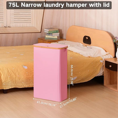 75L Slim Laundry Hamper, Narrow Laundry Basket
