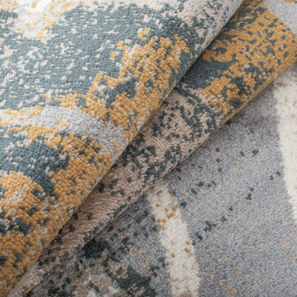 Superior Indoor Runner Rug, Plush Carpet Cover, for Hallway, Entry, Dining, Office, Kitchen, Modern Floral Patchwork Decor, Pastiche Collection, 2' 7" x 10', Camel