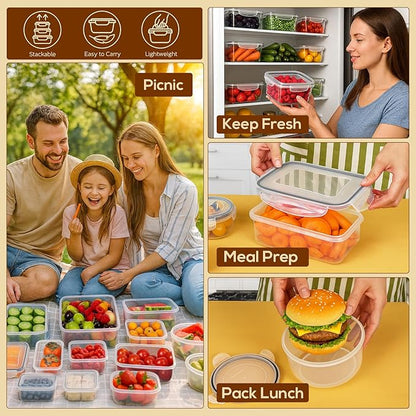 50 PCS Thicker Food Storage Containers