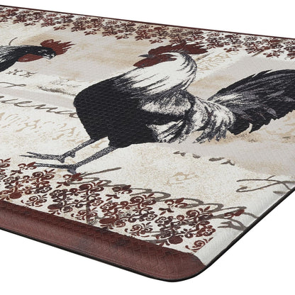 Anti-Fatigue Floor Comfort Mat - 18 x 30 Inch (Rooster) - Waterproof Non-Slip Rug - Easy to Clean Cushioned Mat for Kitchen, Bathroom, Standing Desk & Office - Achim Home Decor