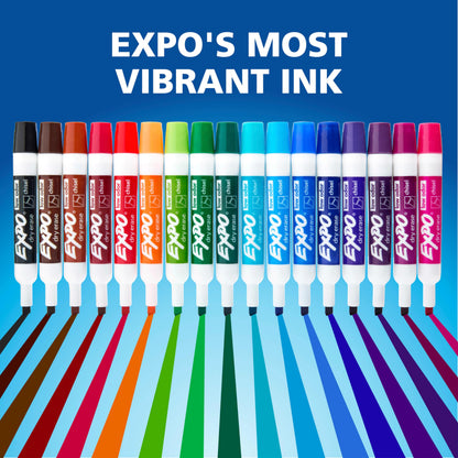 EXPO Dry Erase Markers, Low Odor Ink, Black, Chisel Tip, 12 Count - Whiteboard, Calendar, Organization, Essential Supplies for Office, School, Classroom, Teachers