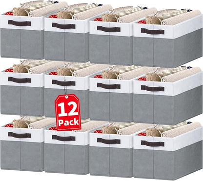 Criusia 12 Pack Large Storage Baskets