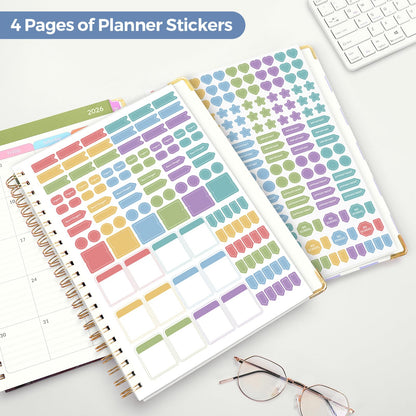 SKYDUE Teacher Planner 2026-2027 Academic Year, 8.5" x 11" Deluxe Teacher Lesson Planner with Monthly Tabs & Stickers, Lesson Plan Book 26-27, Tree of Life