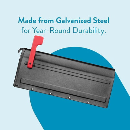 ARCHITECTURAL MAILBOXES 7600P-10 MB1 Mailbox, Medium, Pewter | Galvanized steel build for outside with rust-resistant powder-coat finish and a magnetic door closure. USPS approved.