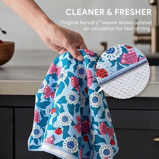 RECYCO Waffle Kitchen Towel Set of 2
