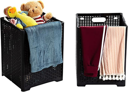 42L Collapsible Plastic Laundry Baskets, Foldable Laundry Hamper