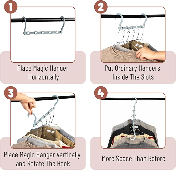 Mr. Pen- Space Saving Hangers for Clothes, Pastel Colors, Plastic Multi Clothes