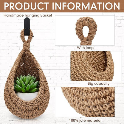 Honeydak Boho Decor Hanging Wall Baskets