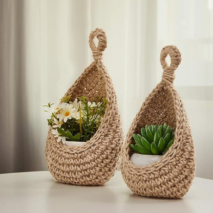 Honeydak Boho Decor Hanging Wall Baskets