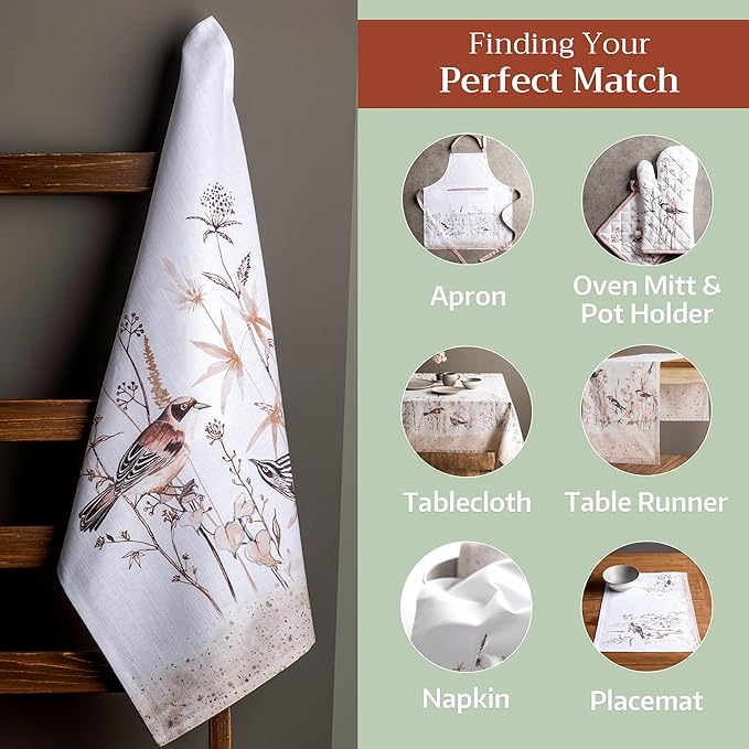 Maison d' Hermine Kitchen Towels Set of 3 100% Cotton 27.50" x 20" Reusable