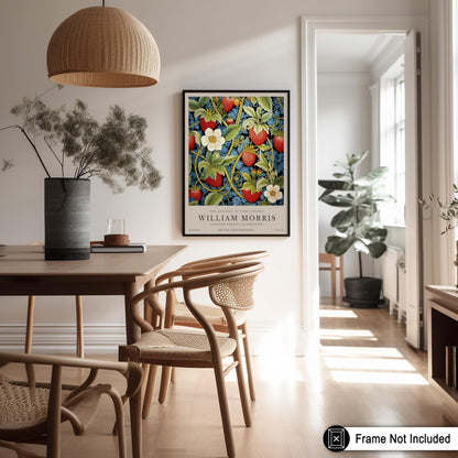 Poster Master Owl Print - William Morris Poster - Flower & Animal Illustration - Botanical Exhibition Wall Design - Floral Bird Artwork - Aesthetic Office or Bedroom Decor - 8x10 UNFRAMED Wall Art