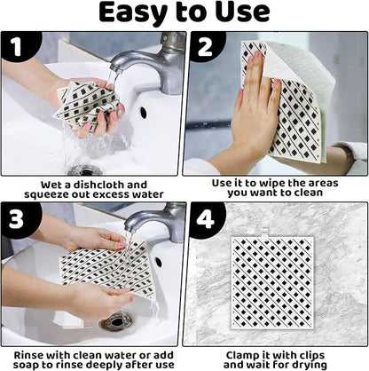 6 Pack Swedish Dishcloths for Kitchen, Swedish Rags Dish Towels