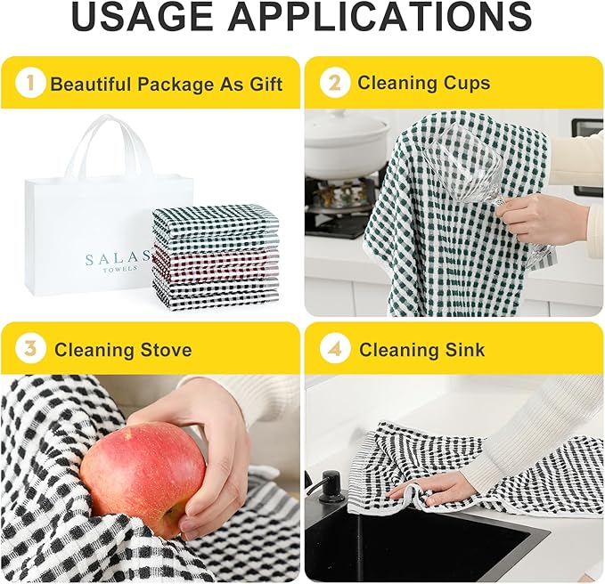 SALAS Cotton Dish Towels Cloths