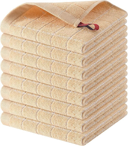 Homaxy 100% Cotton Terry Kitchen Dish Cloths, Ultra Soft and Absorbent Dish