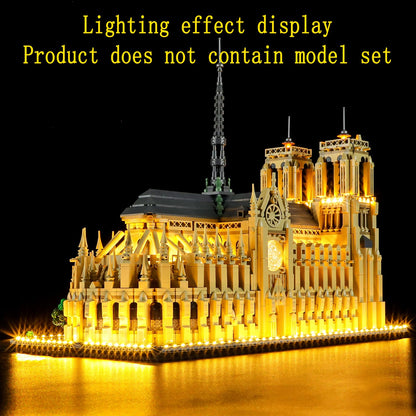 GEAMENT LED Light Kit Compatible with Lego Notre Dame de Paris - Lighting Set for Architecture 21061 (Model Set Not Included)