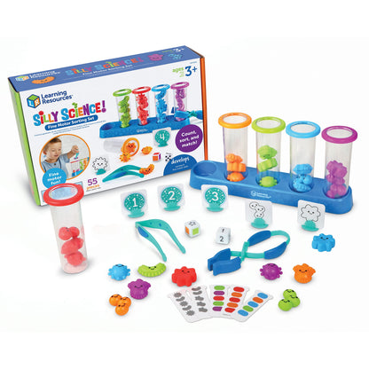 Learning Resources Silly Science Fine Motor Sorting Set - 55 Pieces, Age 3+ Educational Toy, Preschool Fine Motor Skills, PreK Manipulatives