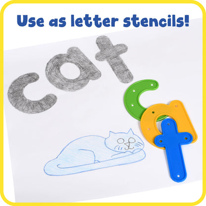 READY 2 LEARN Lacing Alphabet - Lowercase - 26 Letters - 8 Laces - Threading Toy for 3, 4, 5, 6 Year Olds - Fine Motor Skills, Letter Recognition and Early Spelling