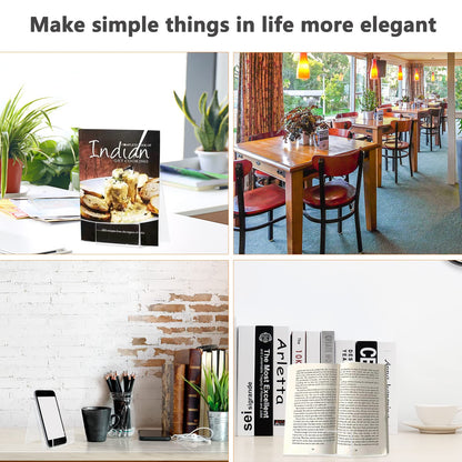 6'' x 4'' Acrylic Book Display Stand Clear Easel with Ledge Tablet Holder for Displaying Books, Pictures, Notebooks, CDs, Artworks, etc (Large) (10)