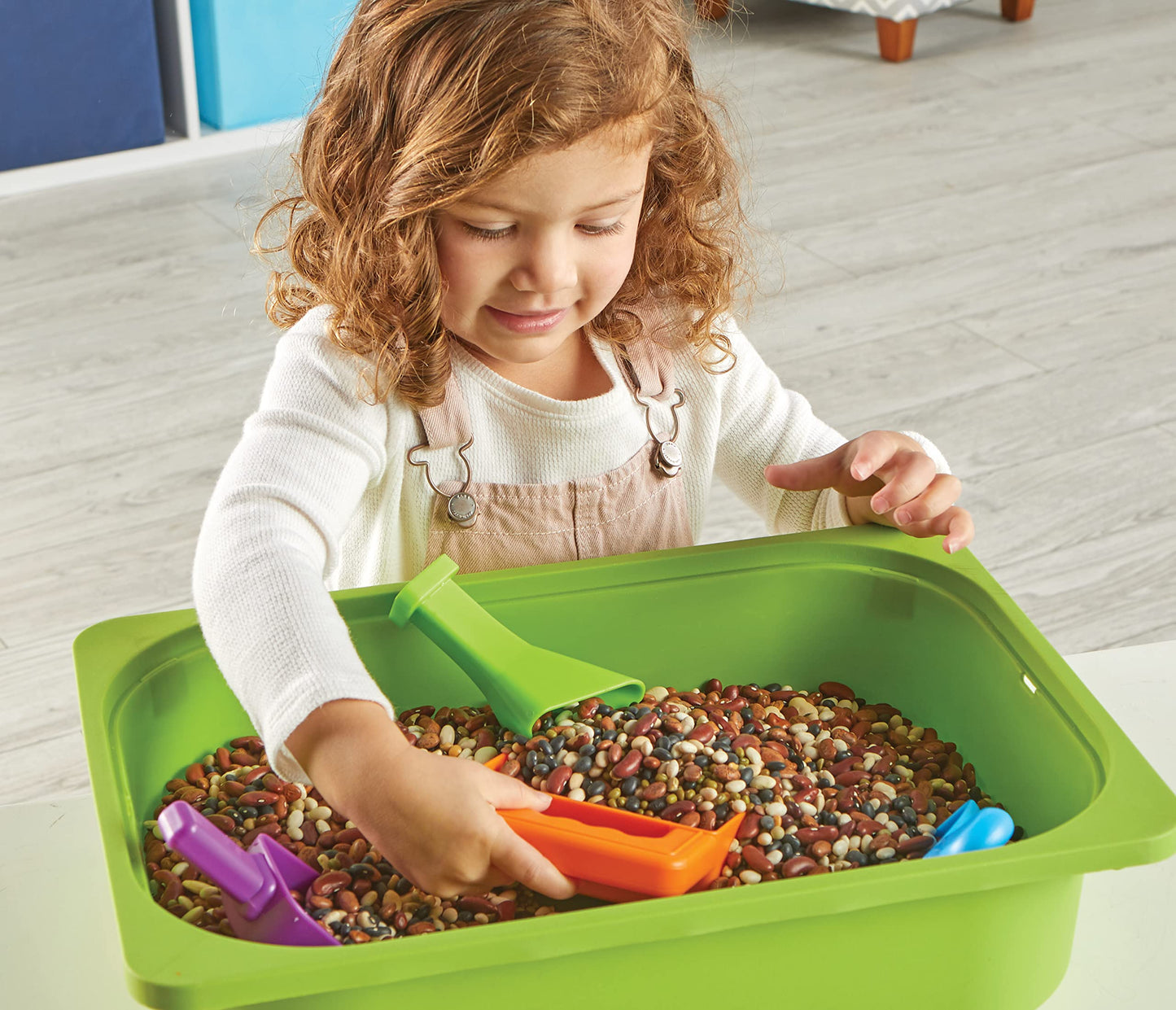 Learning Resources Helping Hands Sensory Scoops - Fidget Sand Toys, Water Bin Play, Tool Set, Fine Motor Games, Toddler Daycare Essentials, Homeschool Preschool, Kinetic Creativity For Kids